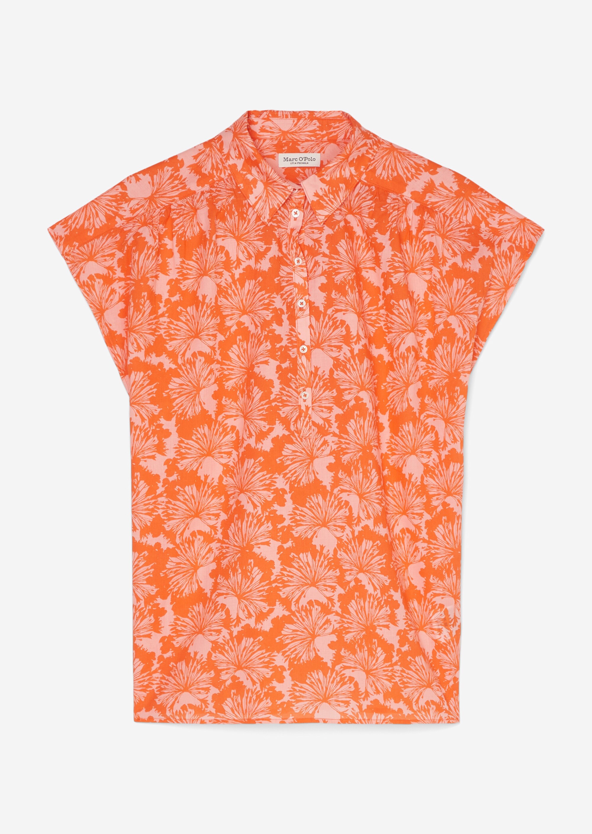 Kurzarm-Bluse regularaus Silky-Touch-Baumwolle