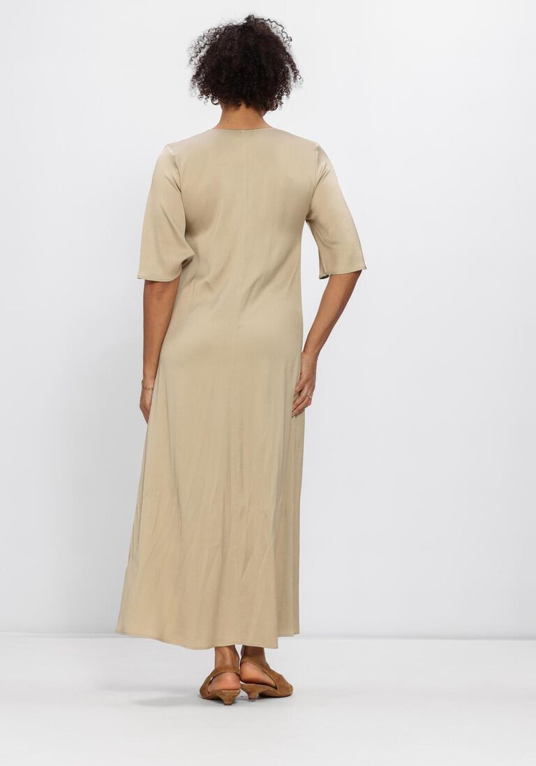 bruine drykorn maxi jurk tivona