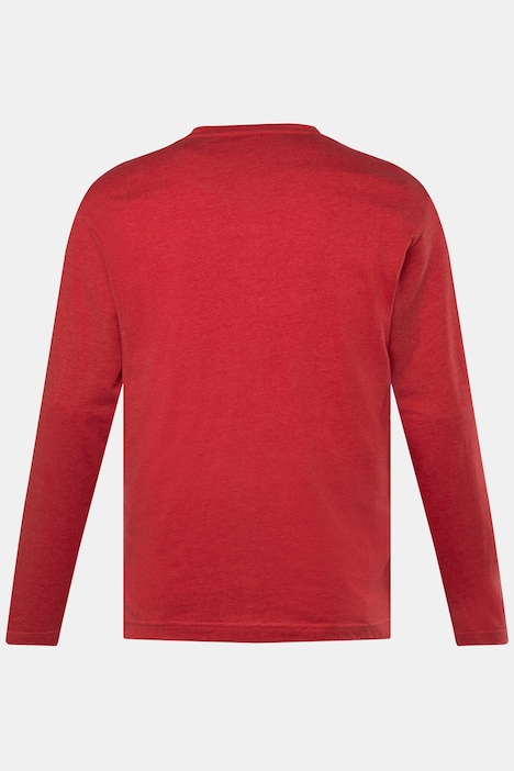Men+ Henley, Basic, Langarm, Rundhals, bis 8 XL