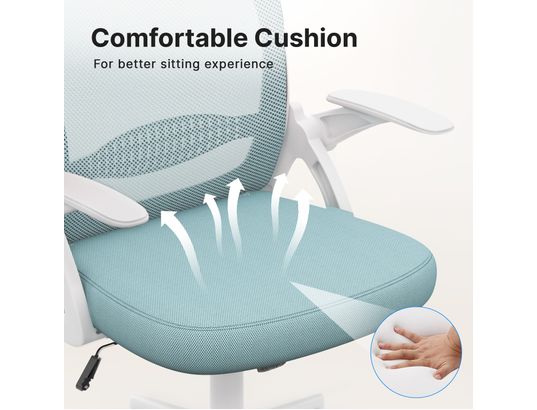 RATTANTREE - Chaise de bureau maille dossier moyen bleue