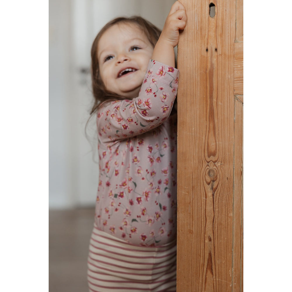 Køb Petit Piao Nostalgic Rose/off White Legging Modal Striped