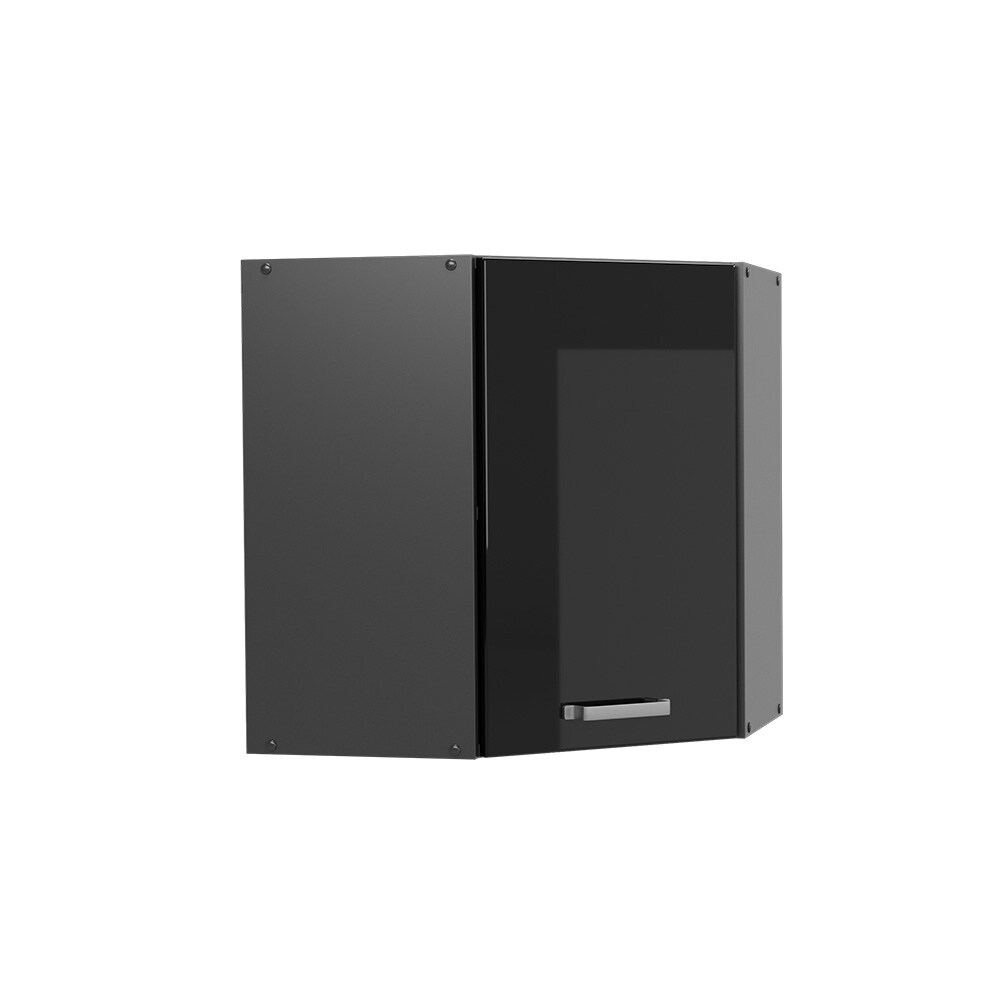Vicco Eckhängeschrank Küchenschrank R-Line Solid Anthrazit Schwarz 57 cm modern