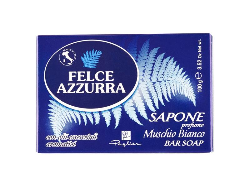 Felce Azzurra Seife White Musk 100 g Reinigende und feste Pflegeseife mit Glycerin für ein seidiges Hautgefühl