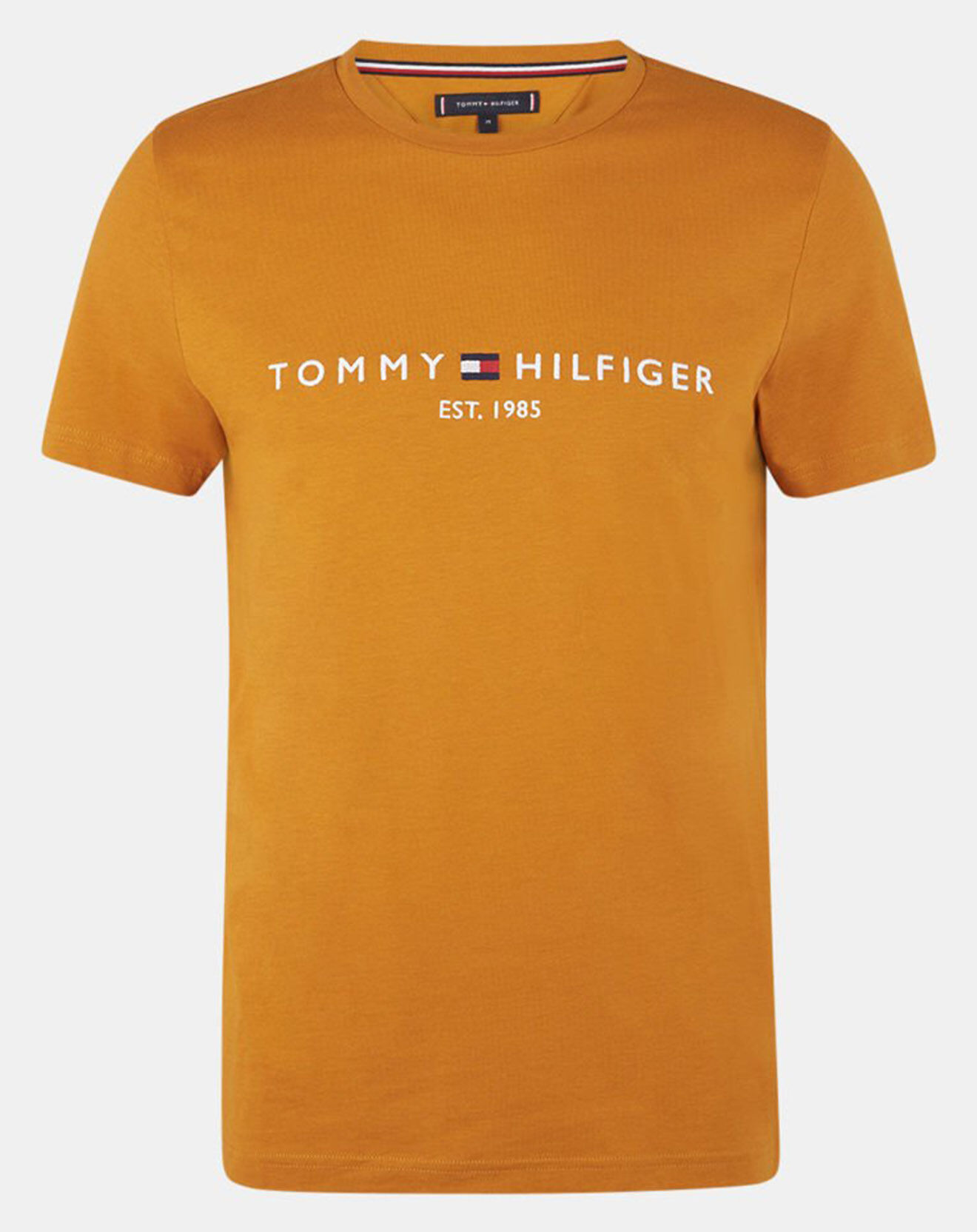 Tommy Hilfiger T-Shirt 100% Coton Bio Tommy Logo ocre