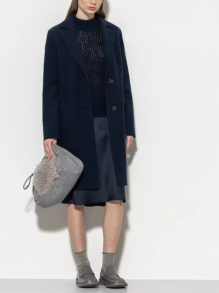 LUISA CERANO Wollmantel blau