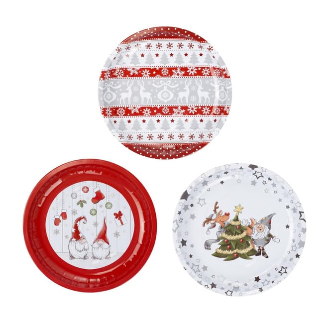 Weihnachtsteller aus Metall - Ø = ca. 26 cm - 1 Stück