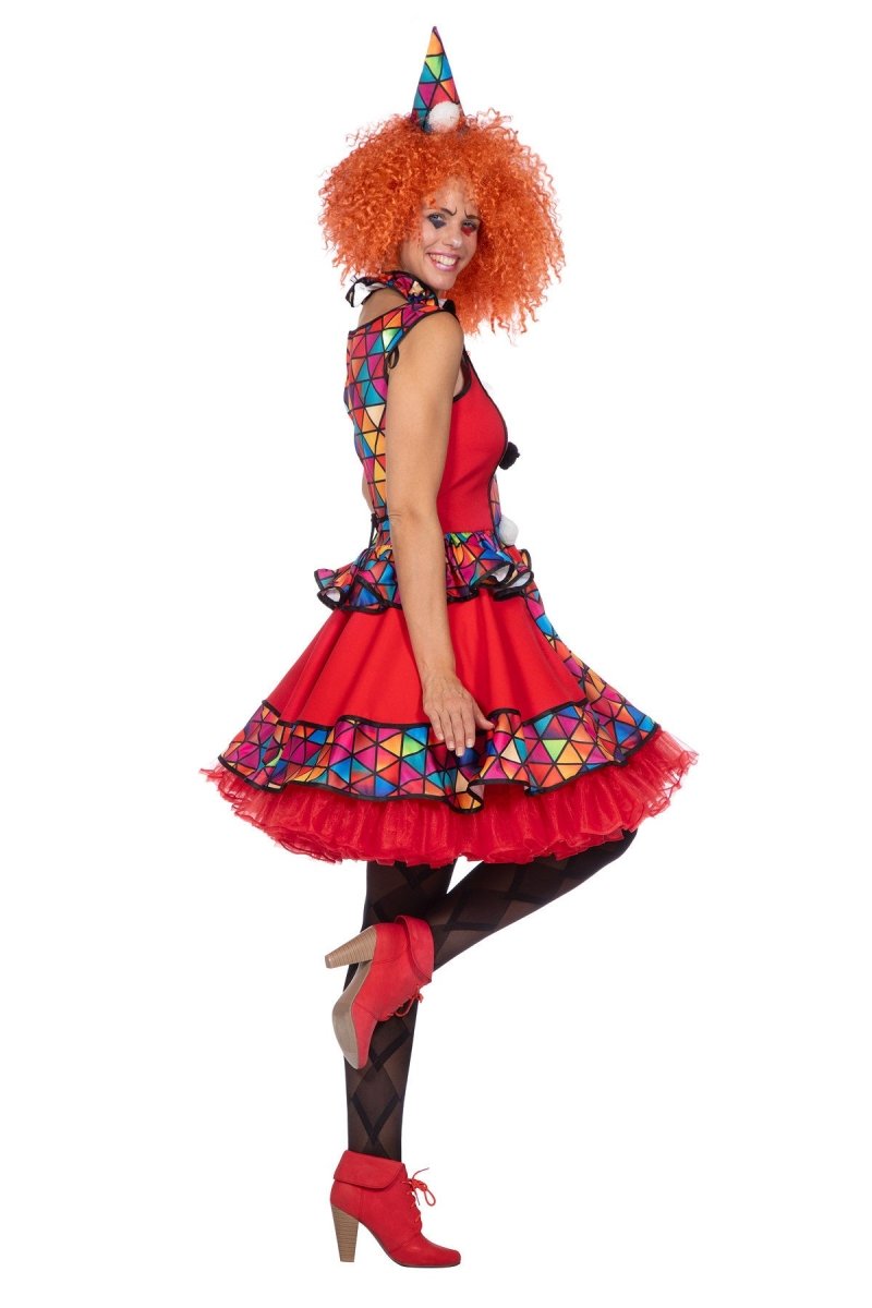 Clownspak Rood Dames 3 delig