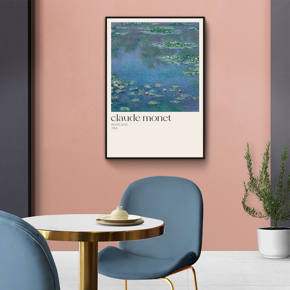 Walljar poster ingelijst - Claude Monet - Water Lelies Poster ingelijst - 40 x 60 cm