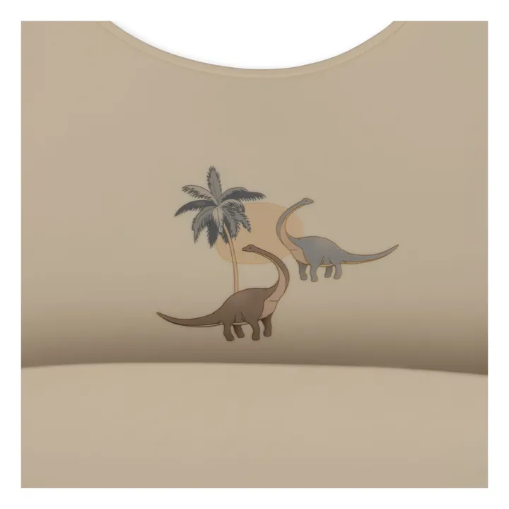 Konges Sløjd Bavoirs en silicone Dino - Set de 2 | Beige