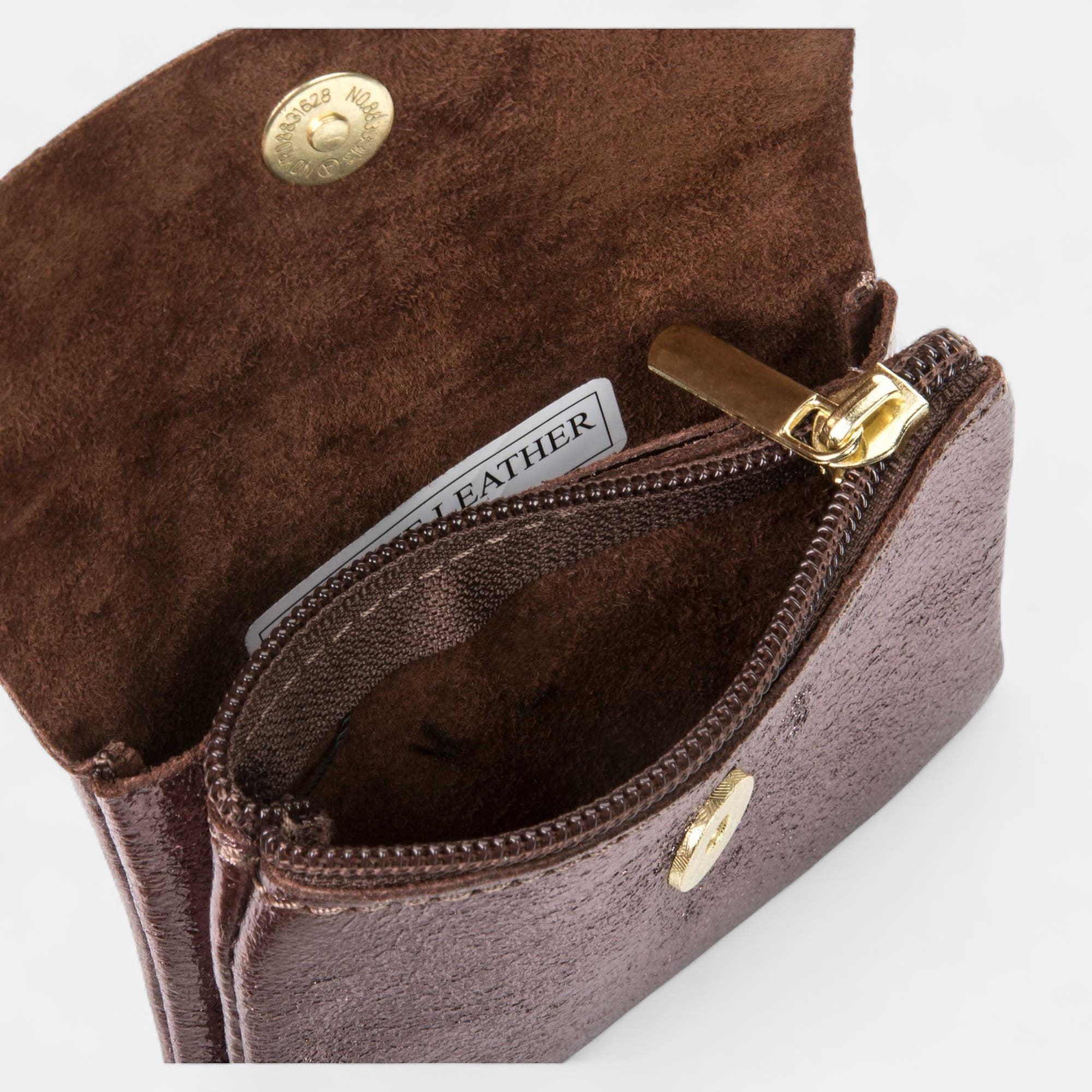 Petite maroquinerie en cuir marron