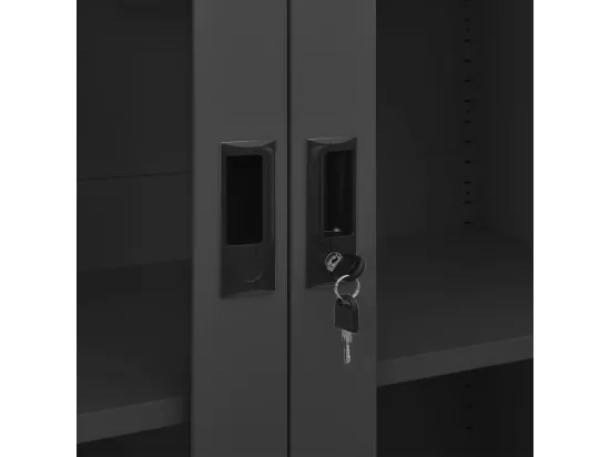 Armoire de bureau Anthracite 90x40x180 cm Acier