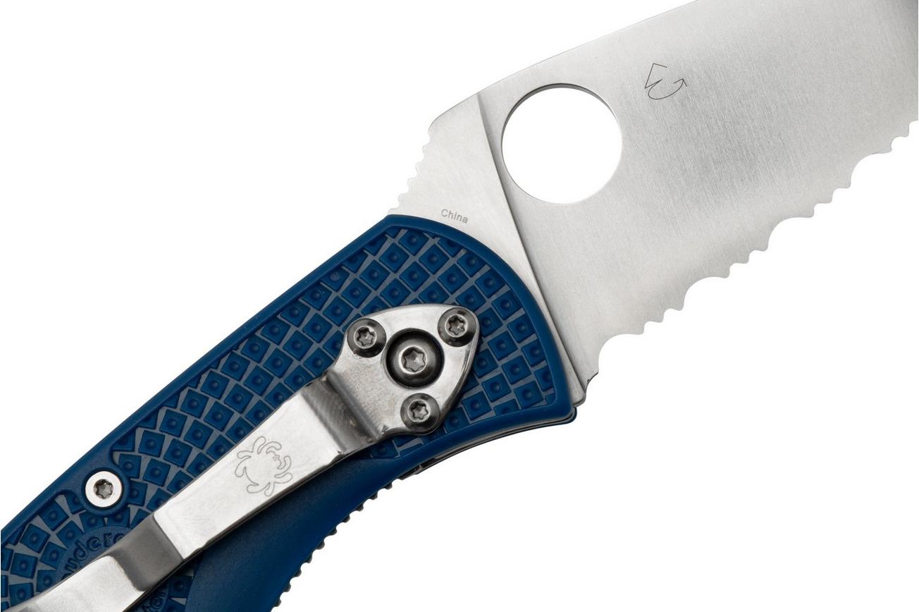 Spyderco Persistence Lightweight C136SBL Serrated S35VN Blue FRN zakmes