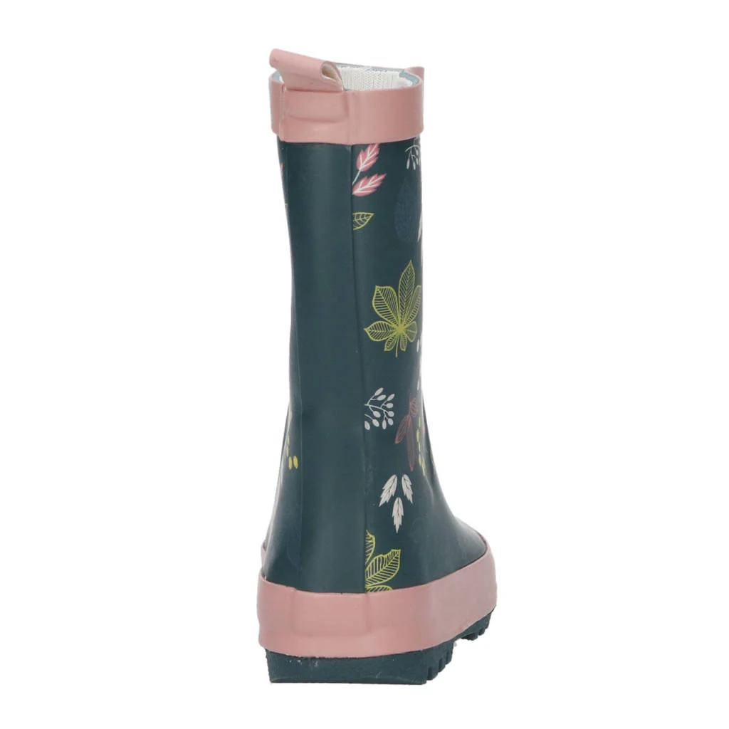 Gevavi Fleurregenlaarzen donkerblauw/roze