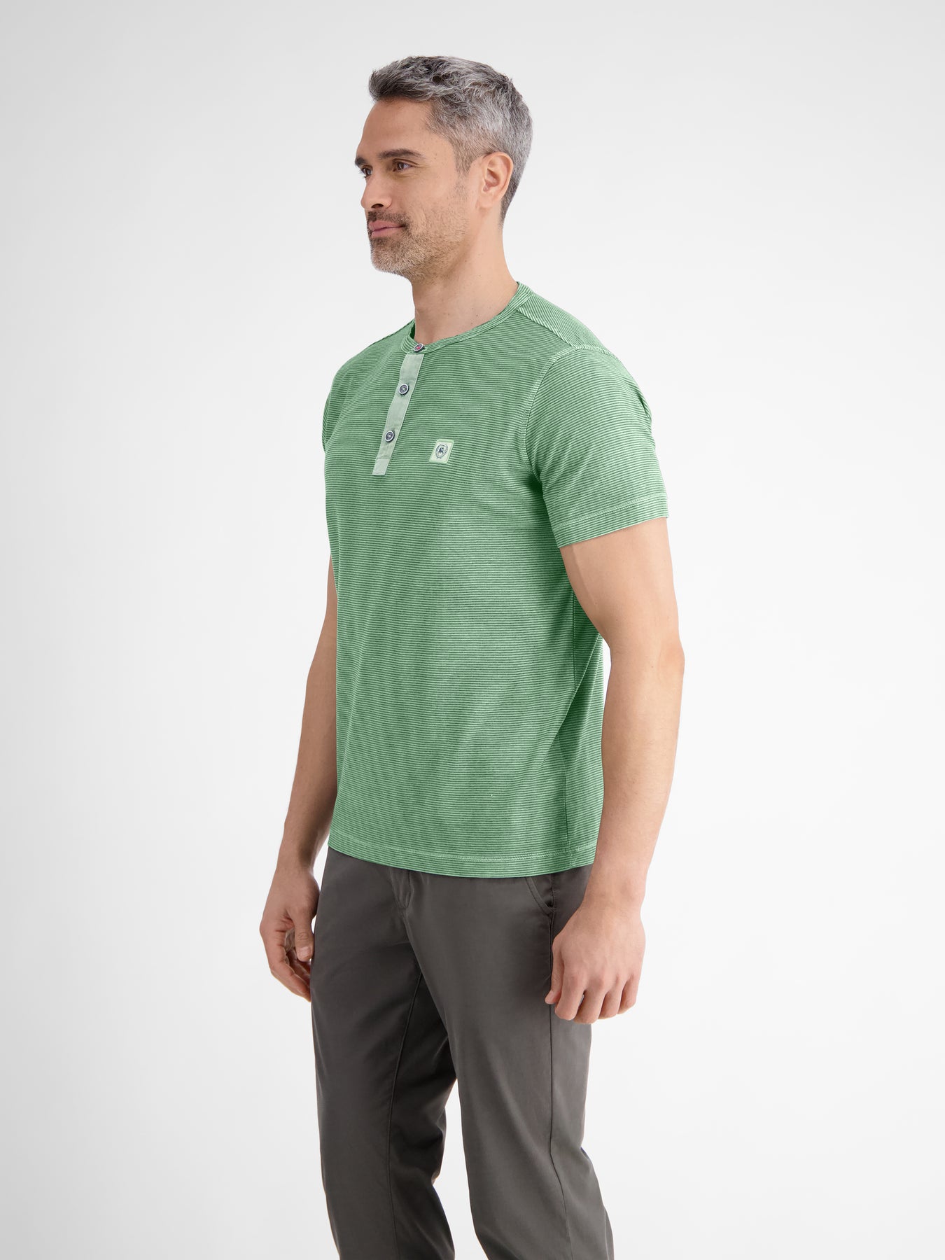 Gestreiftes Serafino-Shirt für Herren