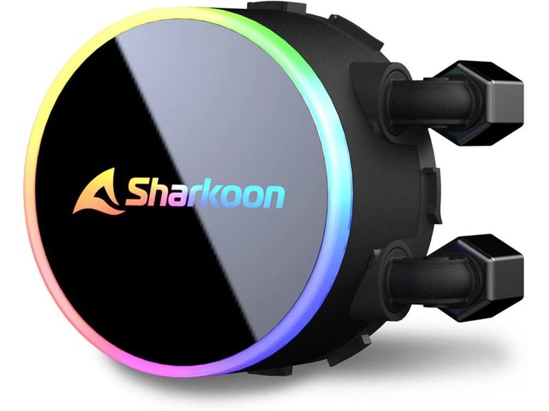 Sharkoon Wasserkühlung S70 RGB Kompakte All-in-One-Wasserkühlung mit einem 240-Millimeter-Radiator