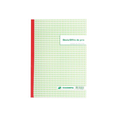 Exacompta - Manifold Carnet de devis/offre de prix - 50 tripli - A4