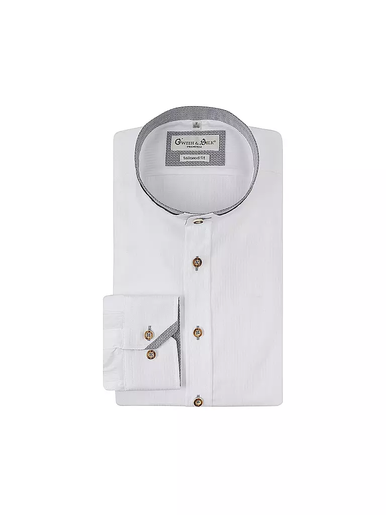 GWEIH & SILK Trachtenhemd SCHRECKSEE weiss