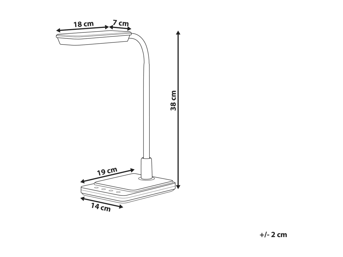 Lampe de bureau LED CENTAURUS Avec variateur Métal Blanc