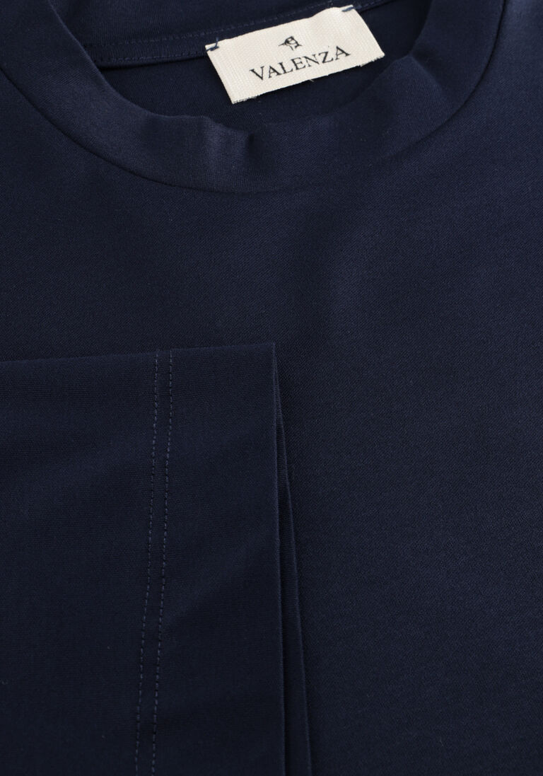 donkerblauwe valenza t-shirt 1001 interlock supima tshirt