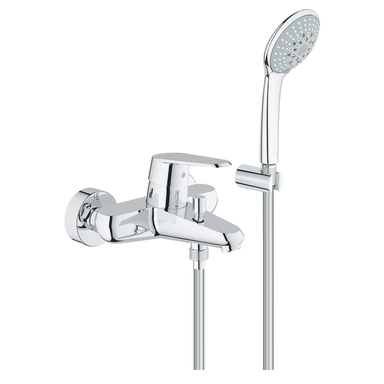 Grohe Eurodisc Cosmopolitan badkraan m. omstel m. koppelingen m. garnituur 46mm chroom
