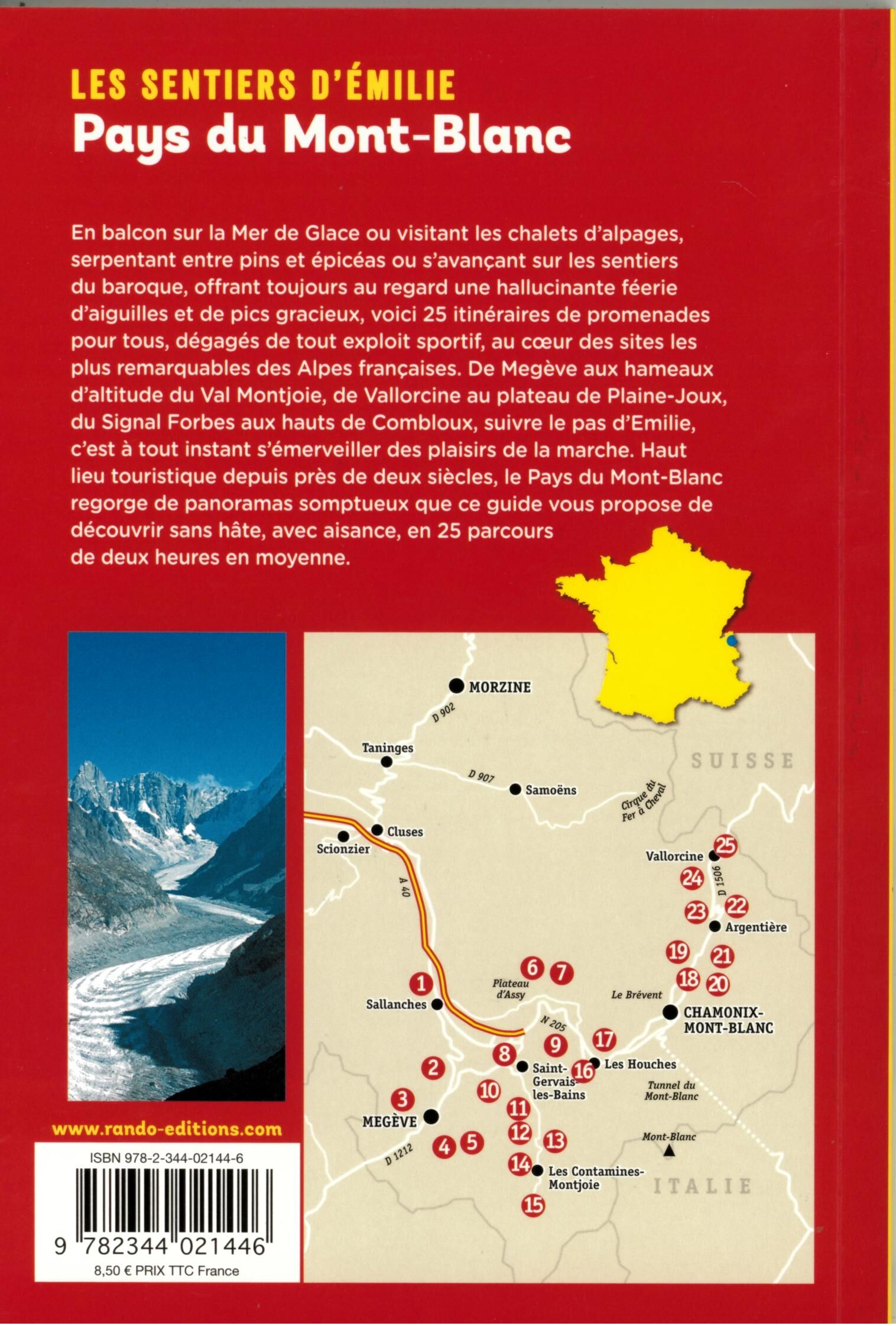 RANDO EDITIONS - SENTIERS EMILIE PAYS DU MONT BLANC