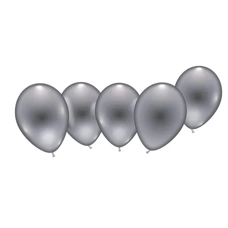 Karaloon Ballon silber 8 Stück Heliumqualität