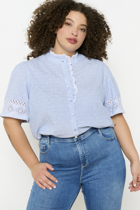 LolaLiza blauwe dames blouse