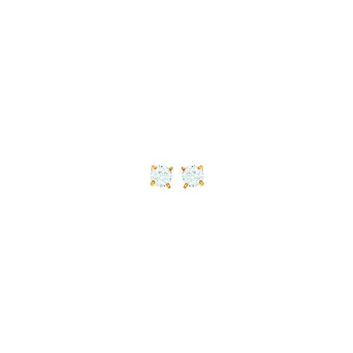 Boucles d'oreilles puces oxyde 3 mmor jaune 18 carats
