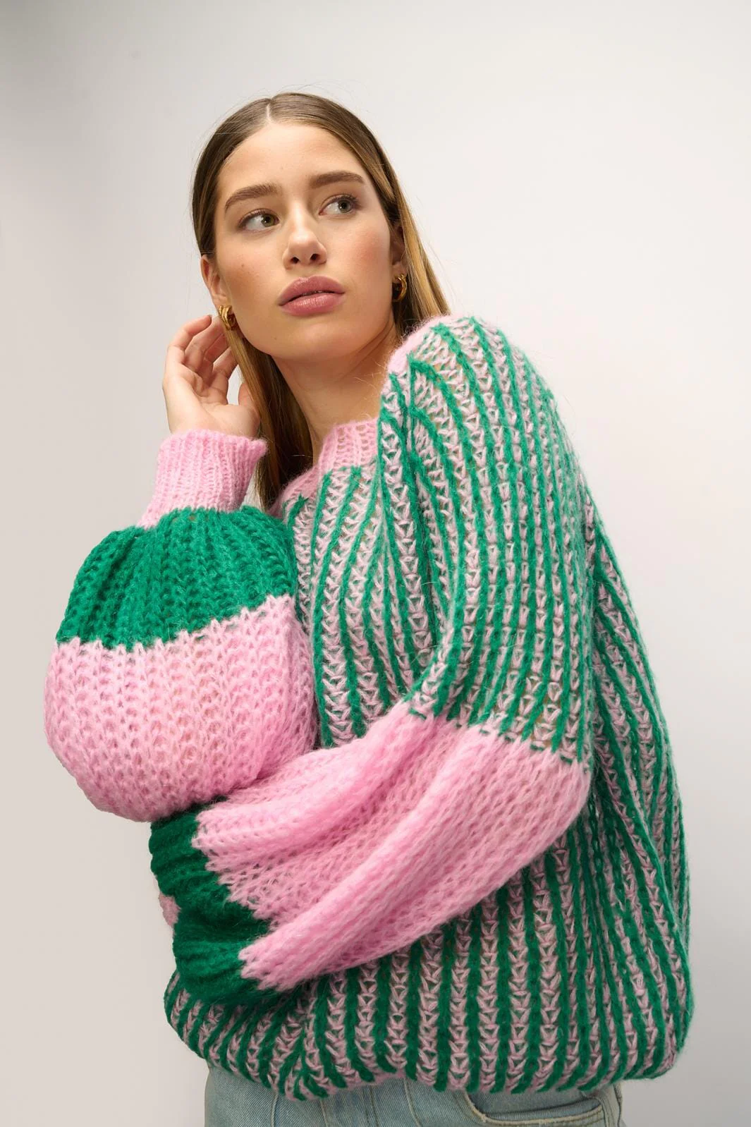 Noella Liana Knit Sweater 1063 green bubblegum