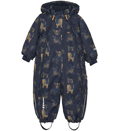 Minymo Schneeanzug - Navy m. Hunde