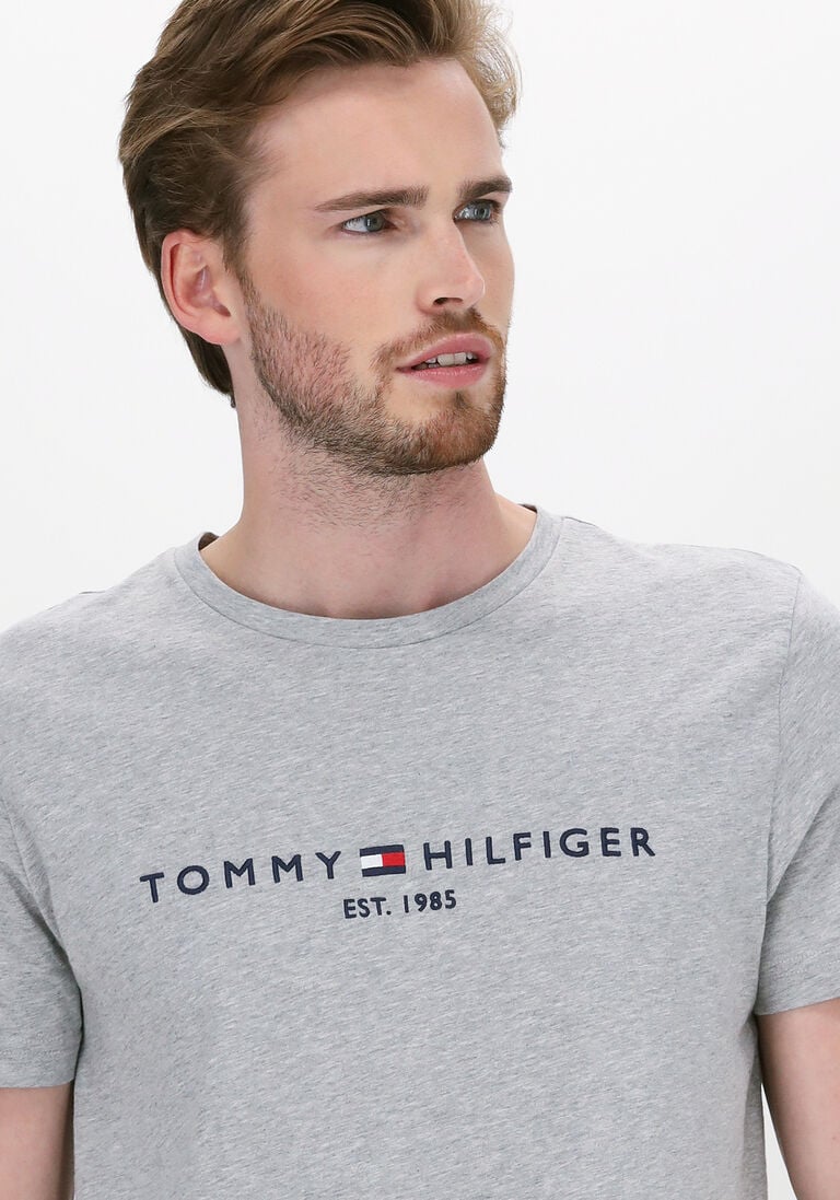 TOMMY HILFIGER grijze tommy hilfiger t-shirt tommy logo tee