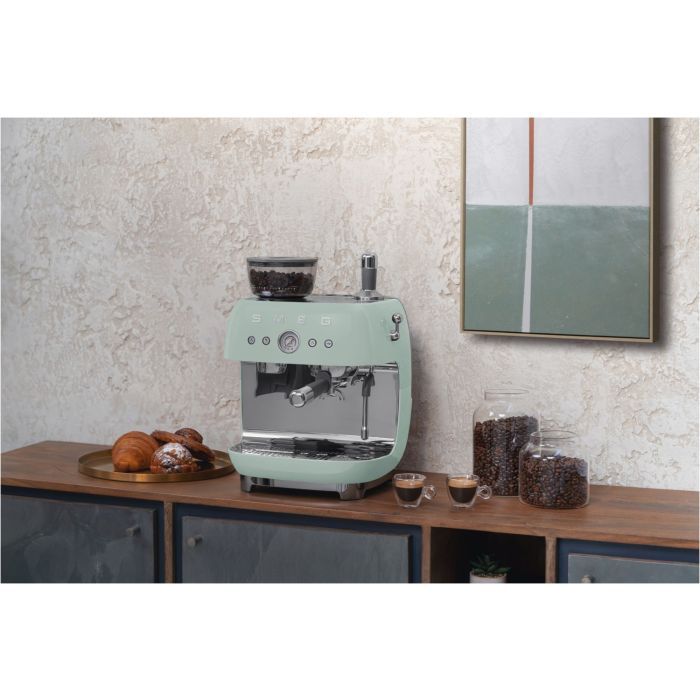 SMEG Espressomaschine mit Mahlwerk 50's Style EGF03PGEU Pastellgrün
