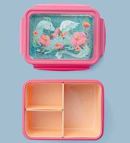 Petit Monkey Brotdose - Fairy Drache - Peony Pink
