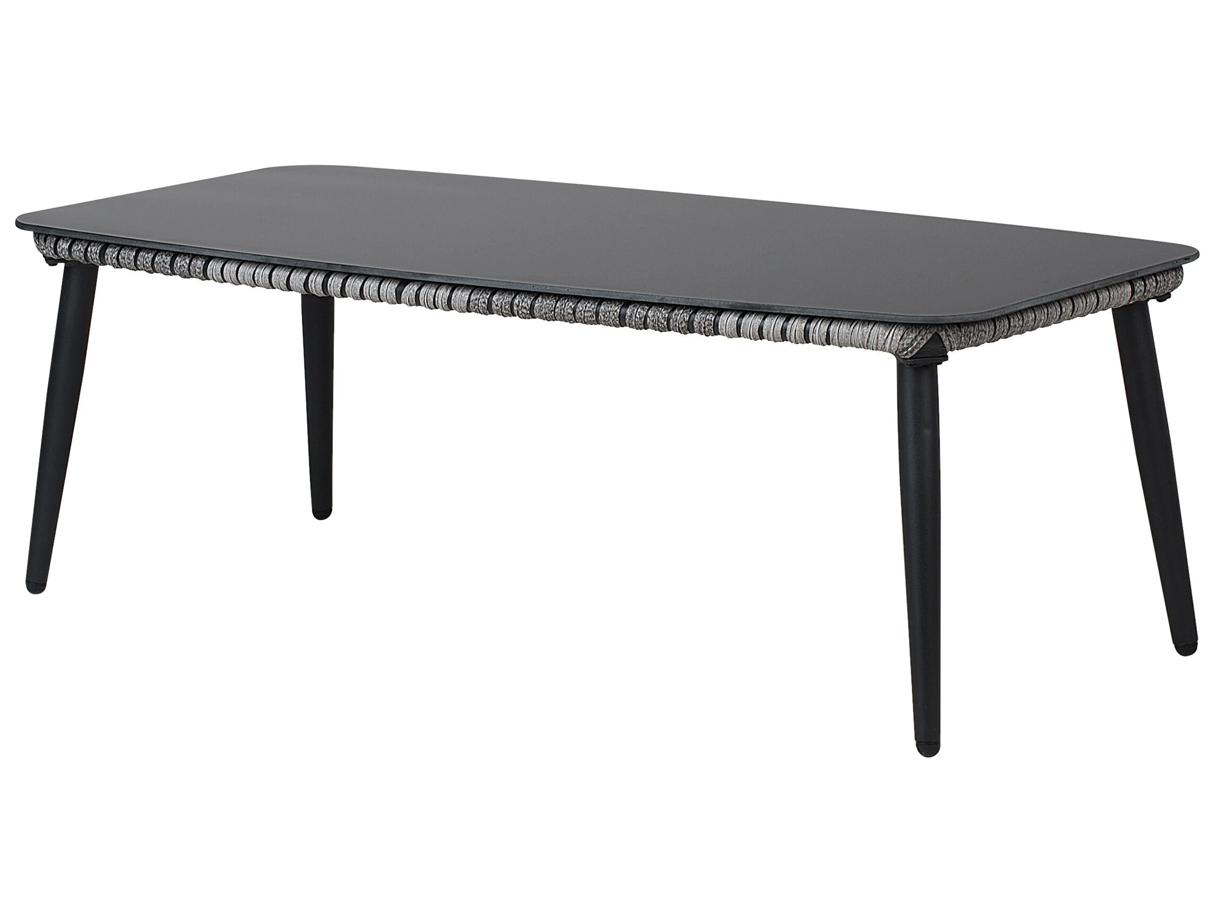 Loungeset met tafel 4-zits PREVEZA PE rotan Grijs