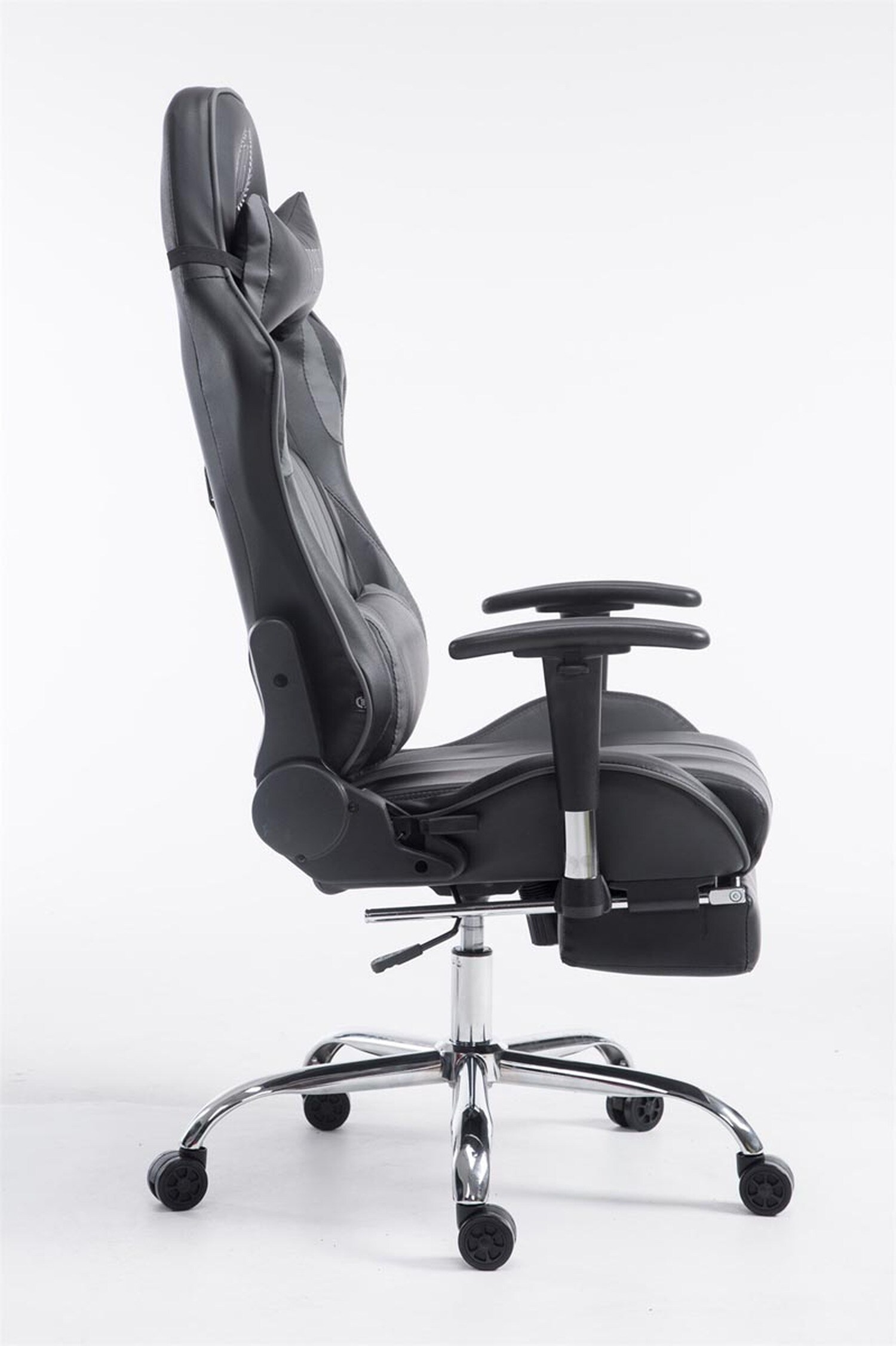TPFLiving Racing Bürostuhl Limitless mit FußablageSchwarz/Blau
