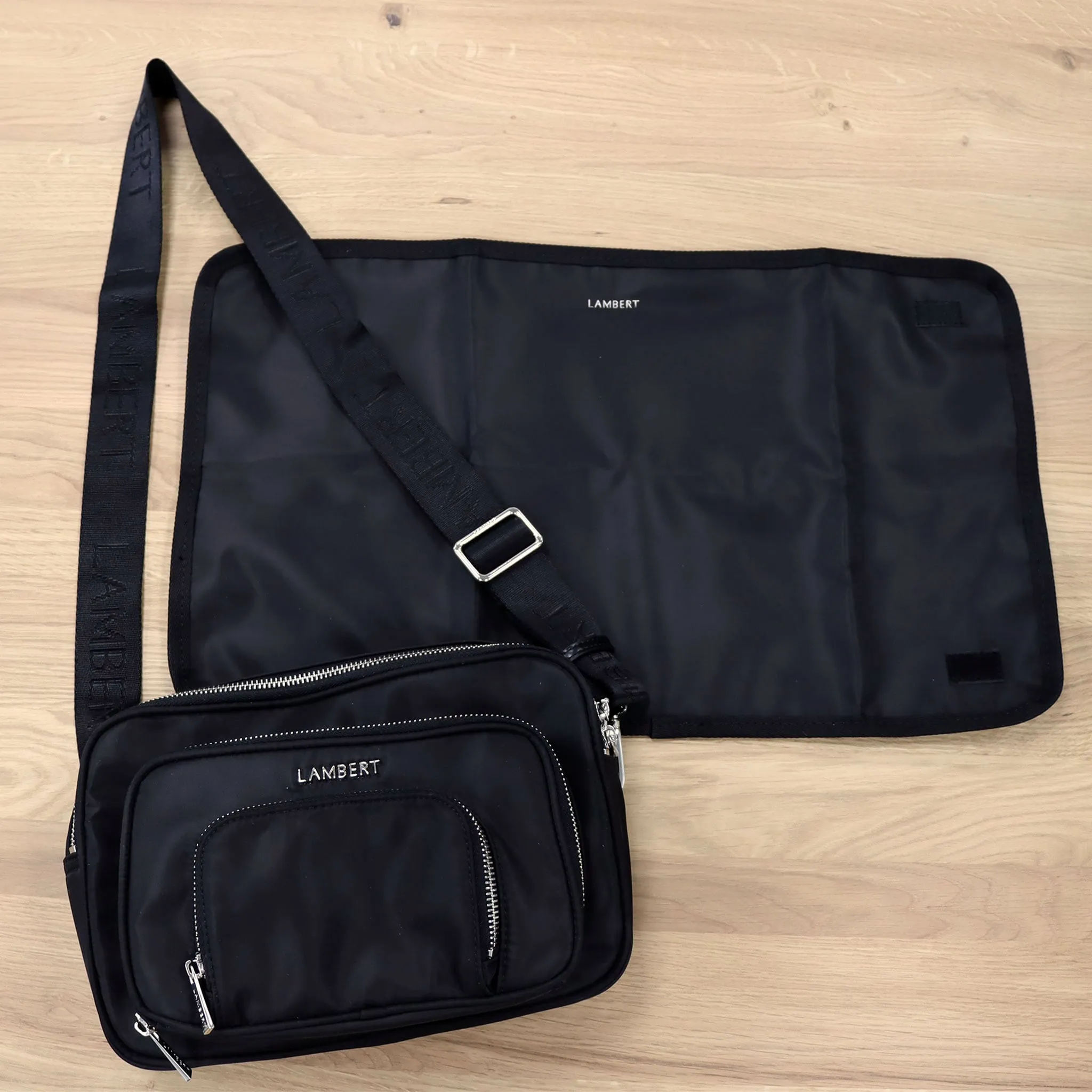 Lambert Petit Sac à Couches + Tapis à Langer Annika - Noir