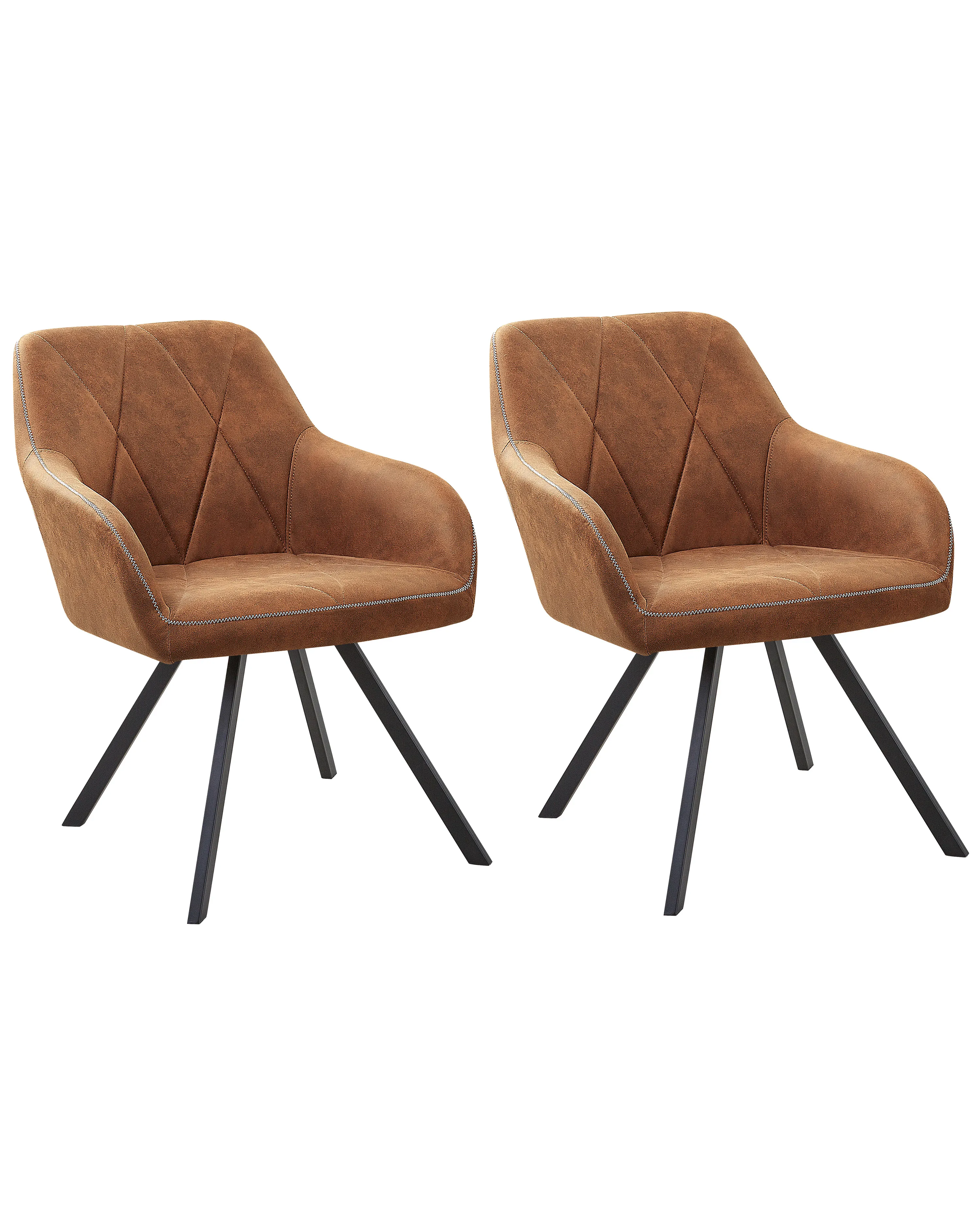Set van 2 eetkamerstoelen MONEE Goudbruin