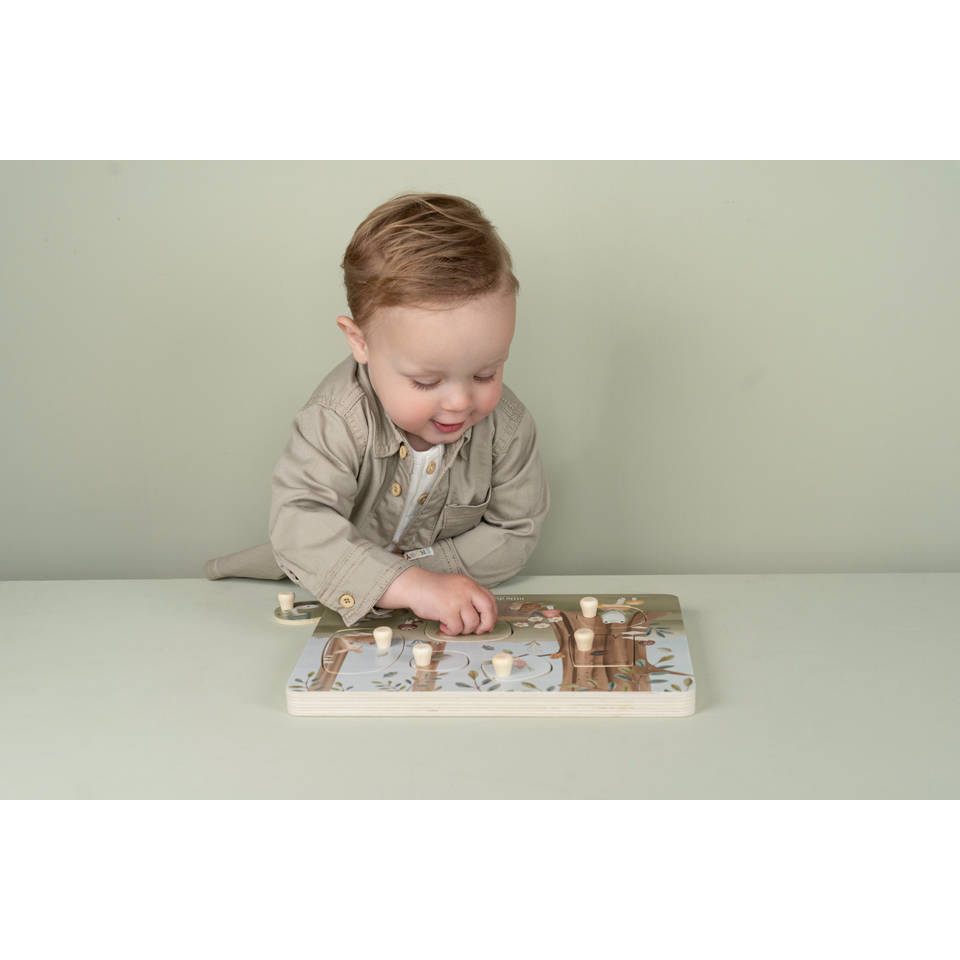 Little Dutch Forest Friends houten geluidenpuzzel - 7 stukjes