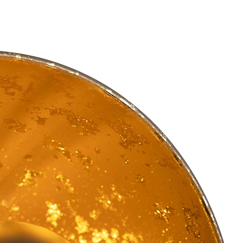 Industriële tafellamp zwart met gouden binnenkant - Magna Eglip