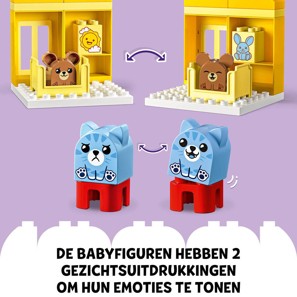 Blije setMijn eerste Dagelijkse gewoontes – eten en slapen Dieren Speelgoed voor Peuters 10414