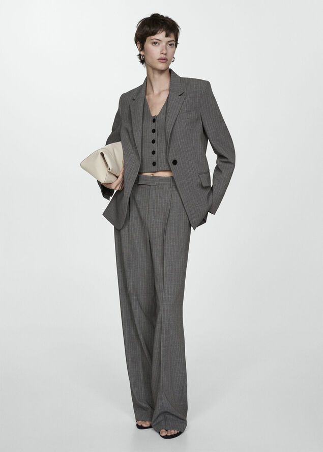 MANGO Pinstriped suit waistcoat 92