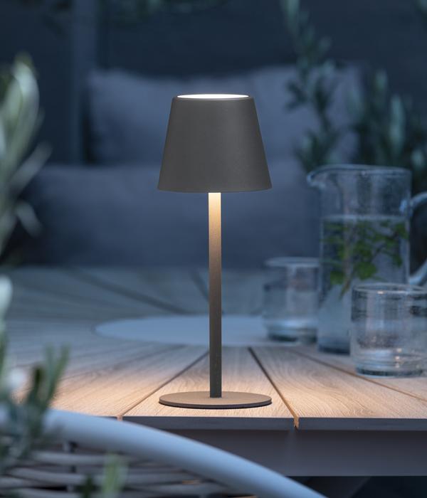 Dehner Akku-Tischleuchte Dyan, ca. Ø11/H30 cm