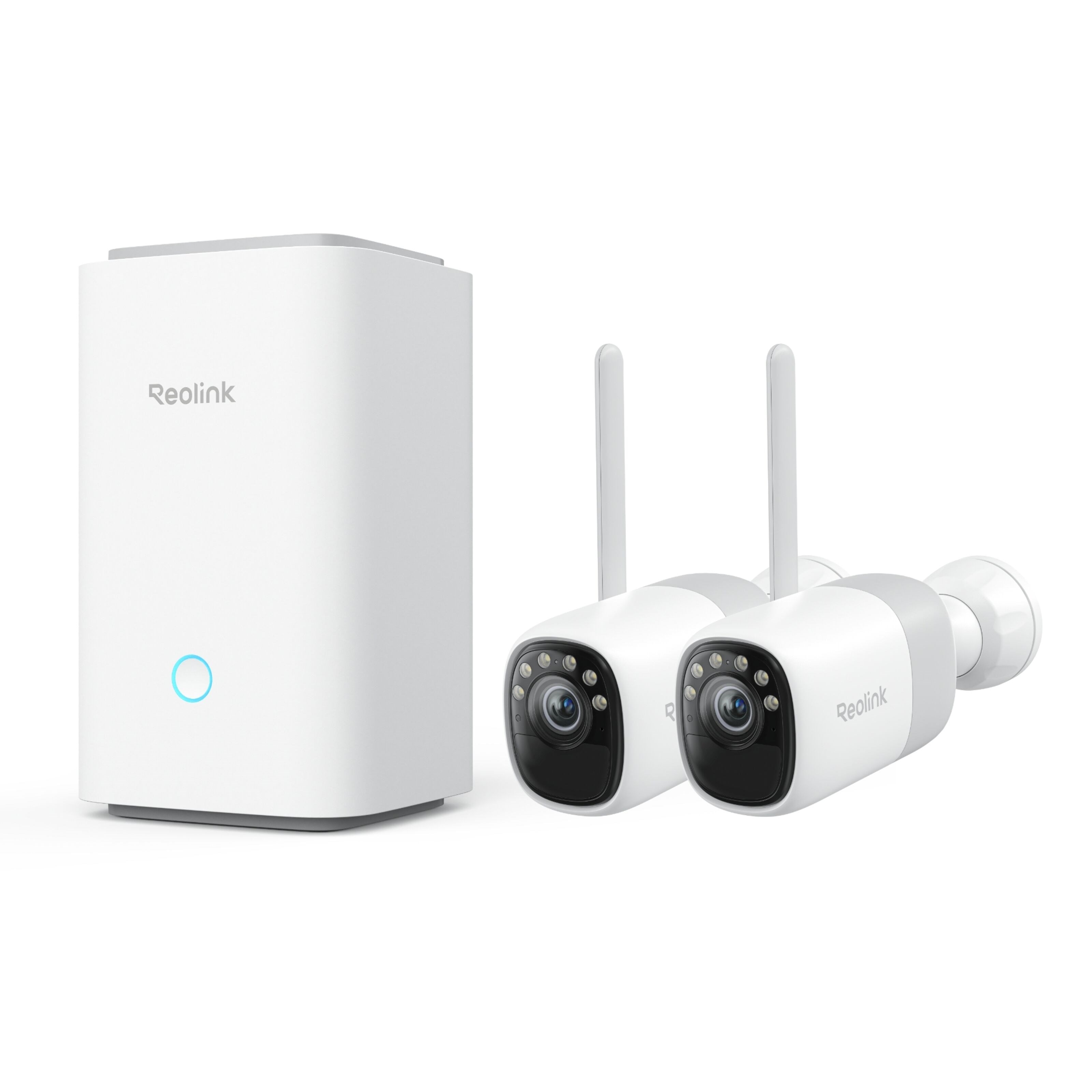 Reolink Home Hub med 2x Altas 2K-kameraer