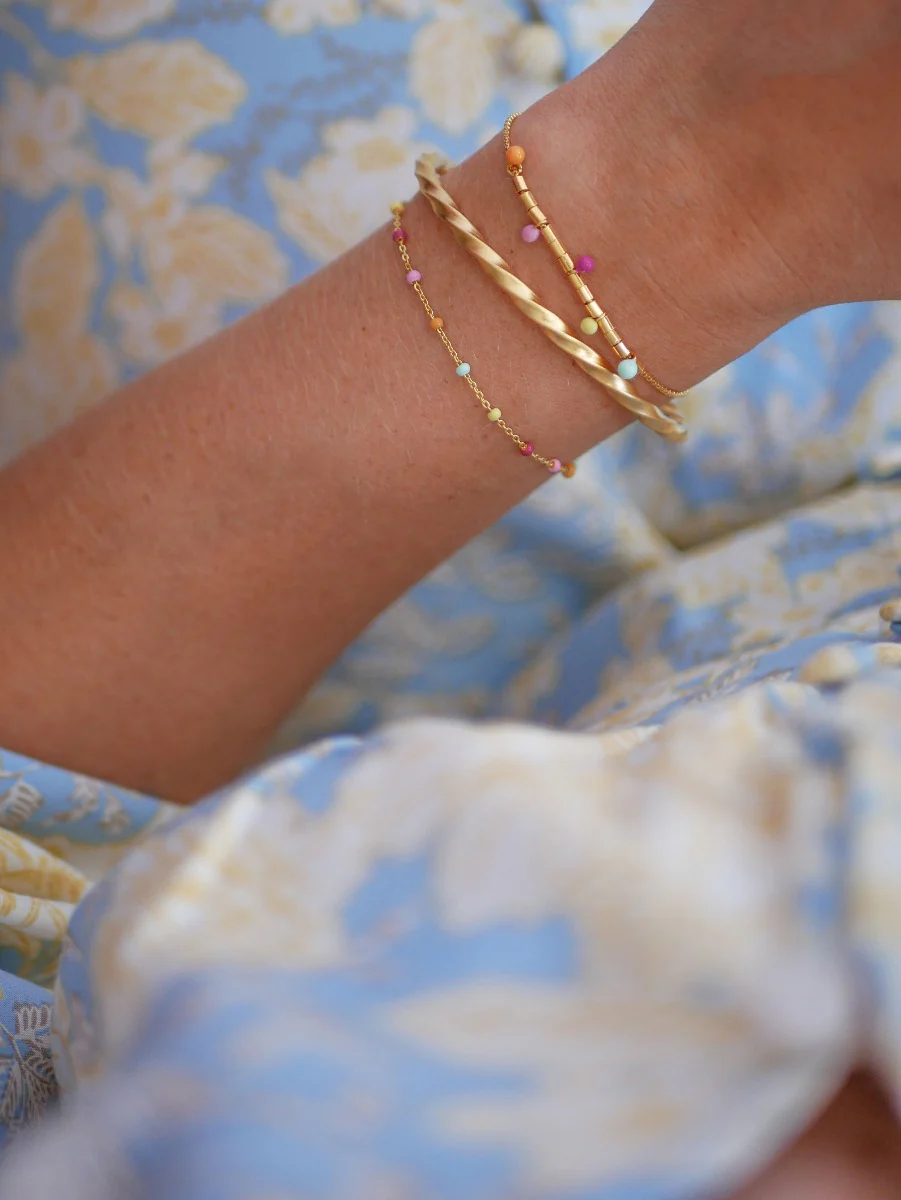 ENAMEL Copenhagen  Lola Rainbow armbånd - Forgyldt