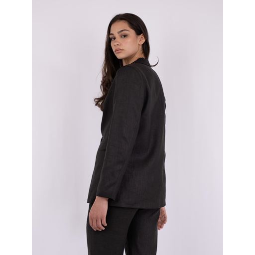 Neo Noir Ivery Heavy Linen Blazer, Sort, 40