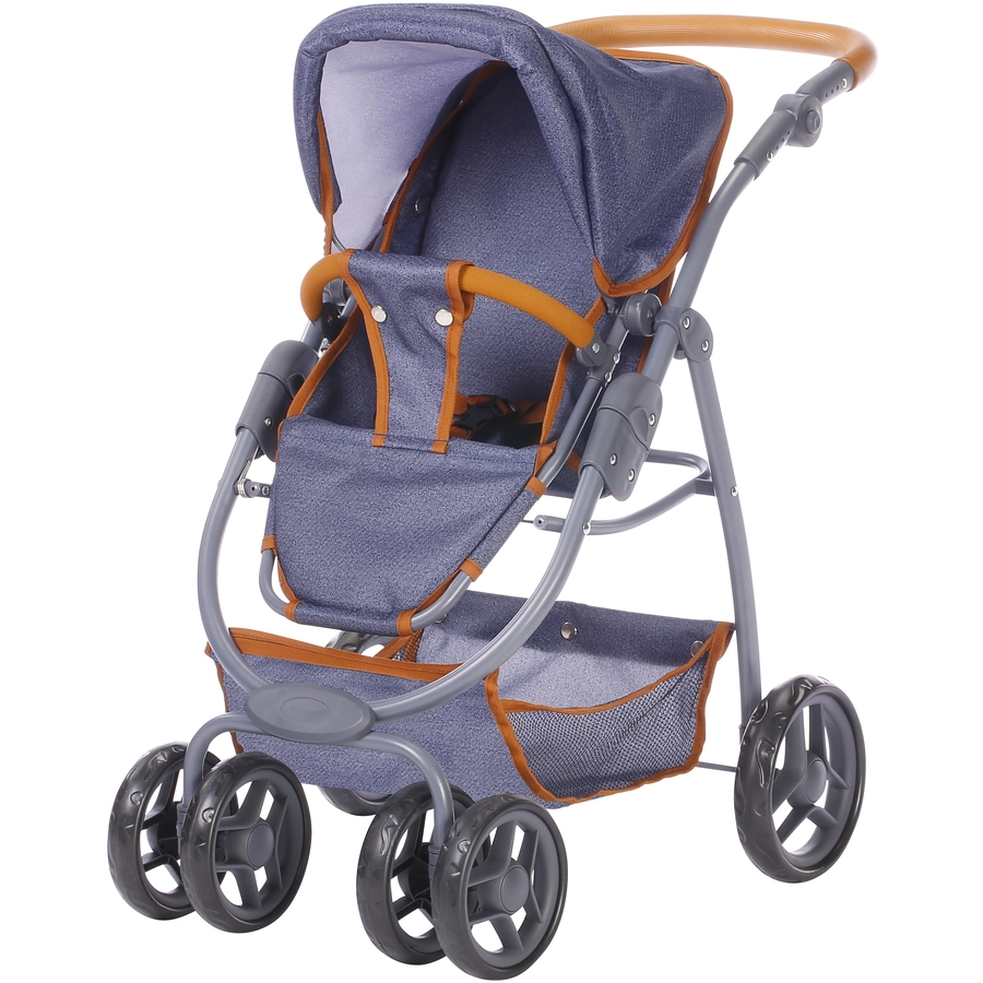 knorr toys® Puppenwagen Coco - dark blue blau