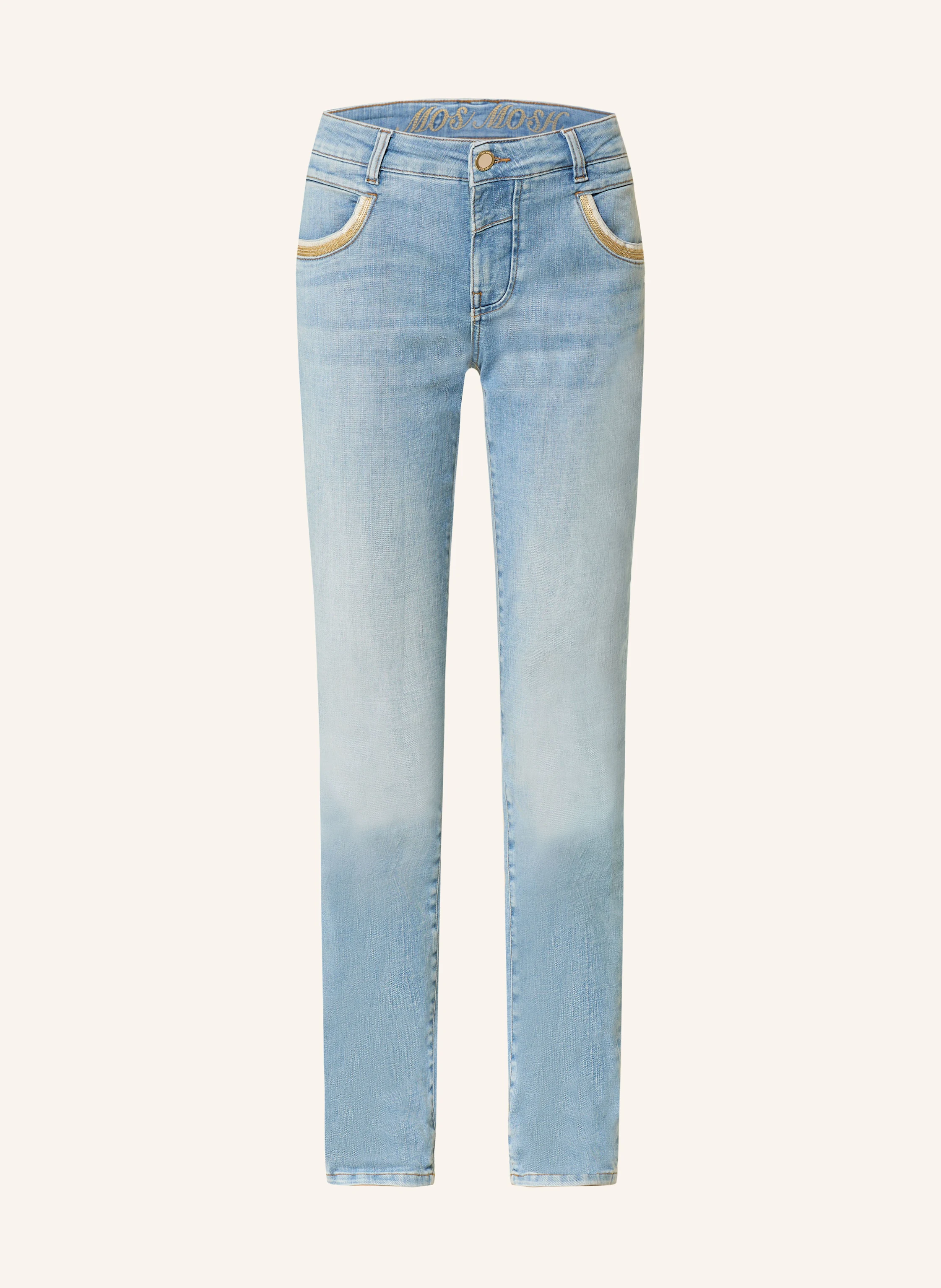 MOS MOSH Straight Jeans MMNAOMI mit Paillettenbesatz