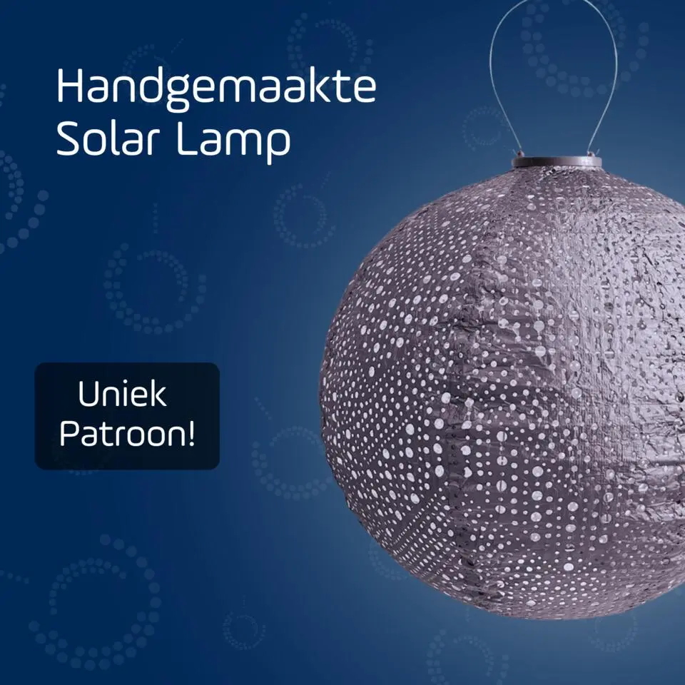 LUMIZ Solar Lampion Verso Rond - 40 cm - Paars