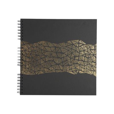 Exacompta Aramy - Album photos 32 x 32 cm - 60 pages - noir/or
