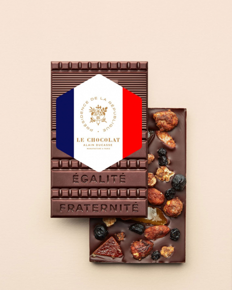 Tablette Fruits secs & confits français Chocolat Noir 75% | Le Chocolat Alain Ducasse 110g